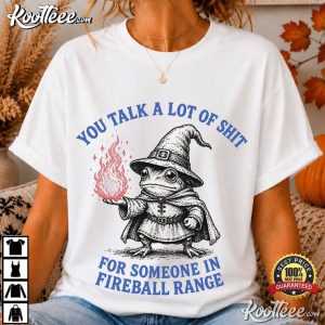 DnD Gamer Retro Frog Wizard Fireball Range T Shirt (4)