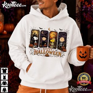 Spooky Cartoon Halloween Friends 90s Pumpkin Trick Or Treat T Shirt (4)