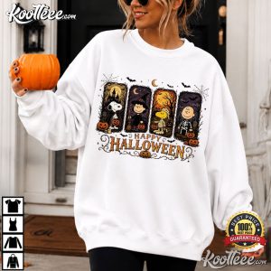 Spooky Cartoon Halloween Friends 90s Pumpkin Trick Or Treat T Shirt (3)