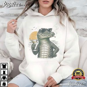 Alligator Funny Gator Sarcastic Beach Cocktail Graphic T Shirt (3)