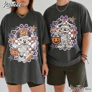 Mickey Minnie Mummy Cute Disney Halloween Couple Shirts (1)