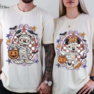 Mickey Minnie Mummy Cute Disney Halloween Couple Shirts (2)