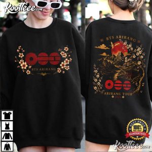 BTS Arirang Korean Folding Fan Cherry Blossom Music T-Shirt BTS Arirang Korean Folding Fan Cherry Blossom Music T Shirt (4)