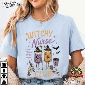 Witchy Nurse Halloween Retro Spooky Healthcare T Shirt (4)