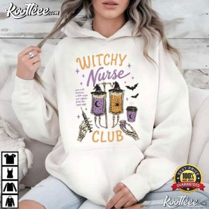 Witchy Nurse Halloween Retro Spooky Healthcare T Shirt (3)