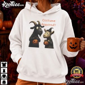 Costume Required Funny Halloween Goat T Shirt (4)