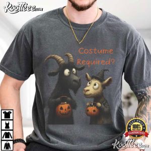 Costume Required Funny Halloween Goat T Shirt (1)