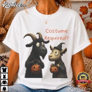 Costume Required Funny Halloween Goat T Shirt (2)
