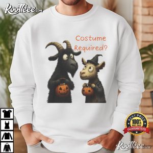 Costume Required Funny Halloween Goat T Shirt (3)