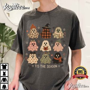 Tis The Season Halloween Vintage Ghost Spooky Season T-Shirt Tis The Season Halloween Vintage Ghost Spooky Season T Shirt (3)