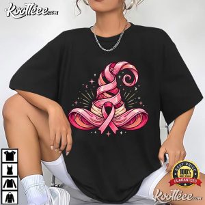 Breast Cancer Awareness Halloween Pink Ribbon Witch Hat Spooky T-Shirt Breast Cancer Awareness Halloween Pink Ribbon Witch Hat Spooky T Shirt (2)