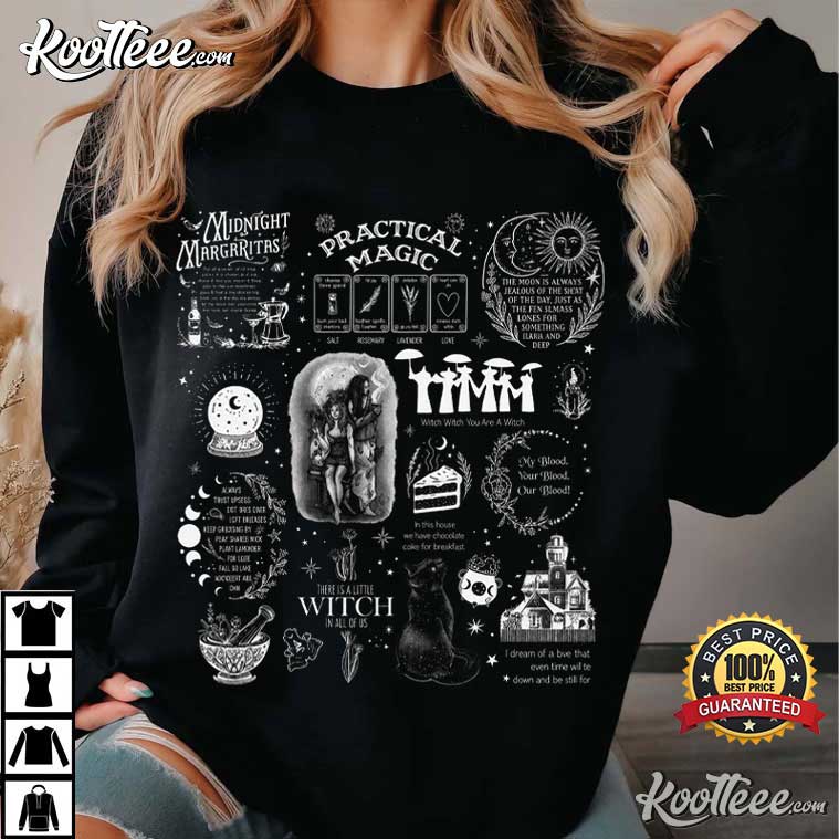 Practical Magic Midnight Margaritas Halloween Witchy Cocktail T-Shirt Practical Magic Midnight Margaritas Halloween Witchy Cocktail T-Shirt