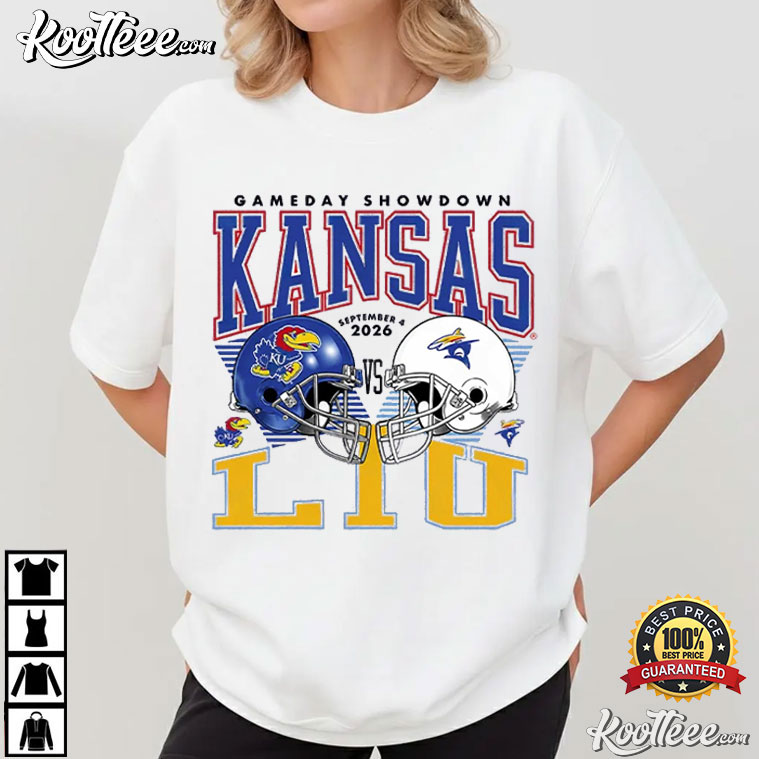 Kansas Vs LIU Gameday Showdown 2026 Football T-Shirt Kansas Vs LIU Gameday Showdown 2026 Football T-Shirt
