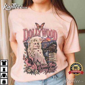 Dollywood Dolly Parton Dream More Retro Tour T Shirt (4)