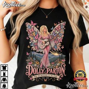 Dolly Parton Memorial Butterfly Wings Tribute T Shirt (3)