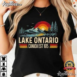 Lake Ontario Great Lakes Sunset Retro Canada Vacation Canadian T-Shirt Lake Ontario Great Lakes Sunset Retro Canada Vacation Canadian T Shirt (4)