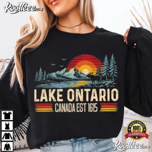 Lake Ontario Great Lakes Sunset Retro Canada Vacation Canadian T-Shirt Lake Ontario Great Lakes Sunset Retro Canada Vacation Canadian T Shirt (2)