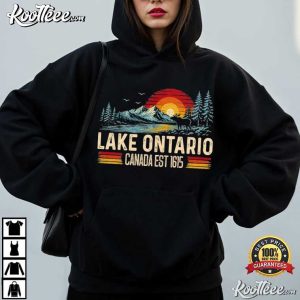 Lake Ontario Great Lakes Sunset Retro Canada Vacation Canadian T-Shirt Lake Ontario Great Lakes Sunset Retro Canada Vacation Canadian T Shirt (3)