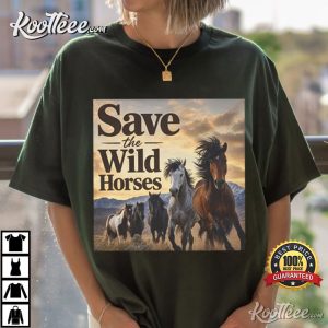 Animal Lover Save The Wild Horses T Shirt (2)