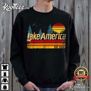 Lake America EST 2026 Vintage Sunset T Shirt (3)