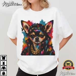 Chihuahua Urban Art Hip Hop Dog Gift T Shirt (4)