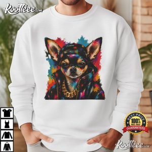 Chihuahua Urban Art Hip Hop Dog Gift T Shirt (2)