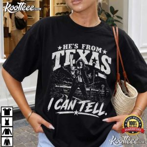 Slasher Horror Halloween He's From Texas I Can Tell T Shirt (4)