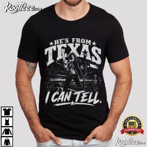 Slasher Horror Halloween He's From Texas I Can Tell T Shirt (1)