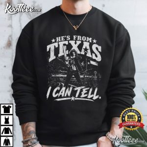Slasher Horror Halloween He's From Texas I Can Tell T Shirt (2)
