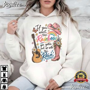 Dolly Parton If You Want Rainbow Put Up With Rain Western Country T Shirt (4)
