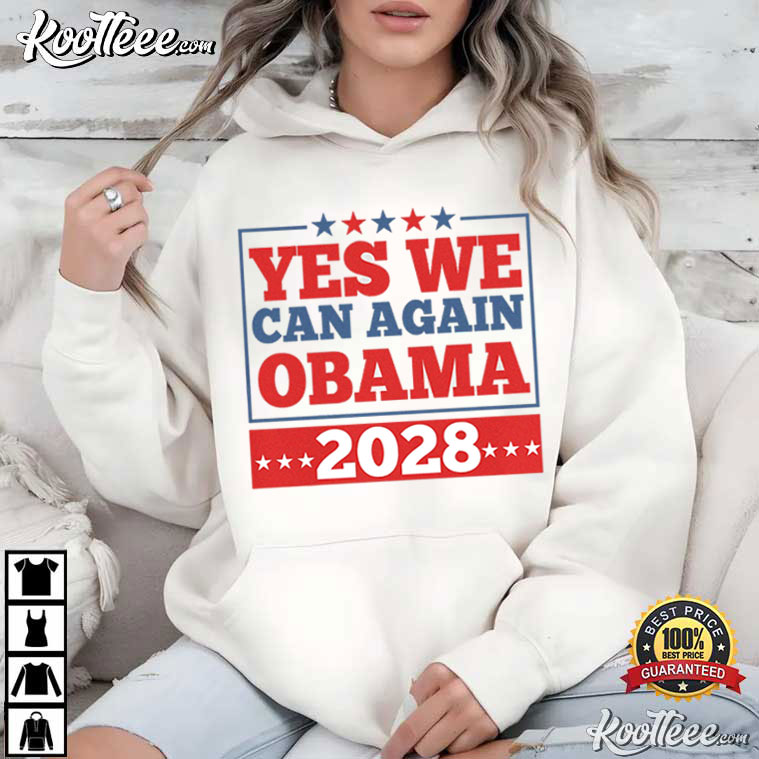 Yes We Can Again Obama 2028 Political Presidential Election T-Shirt Yes We Can Again Obama 2028 Political Presidential Election T-Shirt