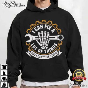 I Can Fix A Lot Of Things Skeleton Hand Wrench Funny Mechanic T Shirt (1)