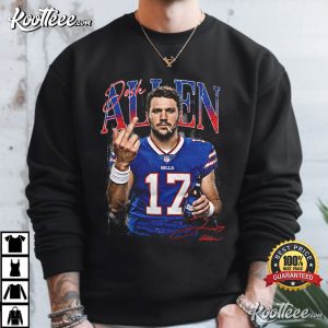 Josh Allen Middle Finger Funny Buffalo Football Vintage T Shirt (4)