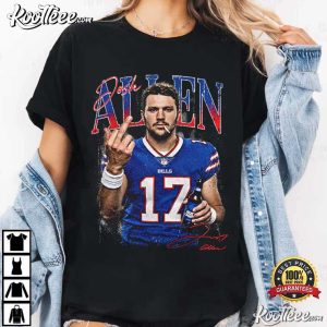 Josh Allen Middle Finger Funny Buffalo Football Vintage T Shirt (2)