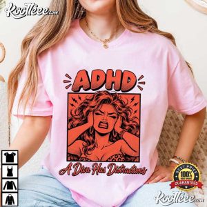 Funny ADHD A Diva Has Distractions Retro Pop Art T Shirt (4)