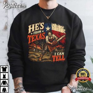 He’s From Texas I Can Tell Slasher Horror Halloween Fan T Shirt (3)