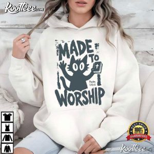 Made To Worship Punk Cat Christian Bible Verse T Shirt (2)
