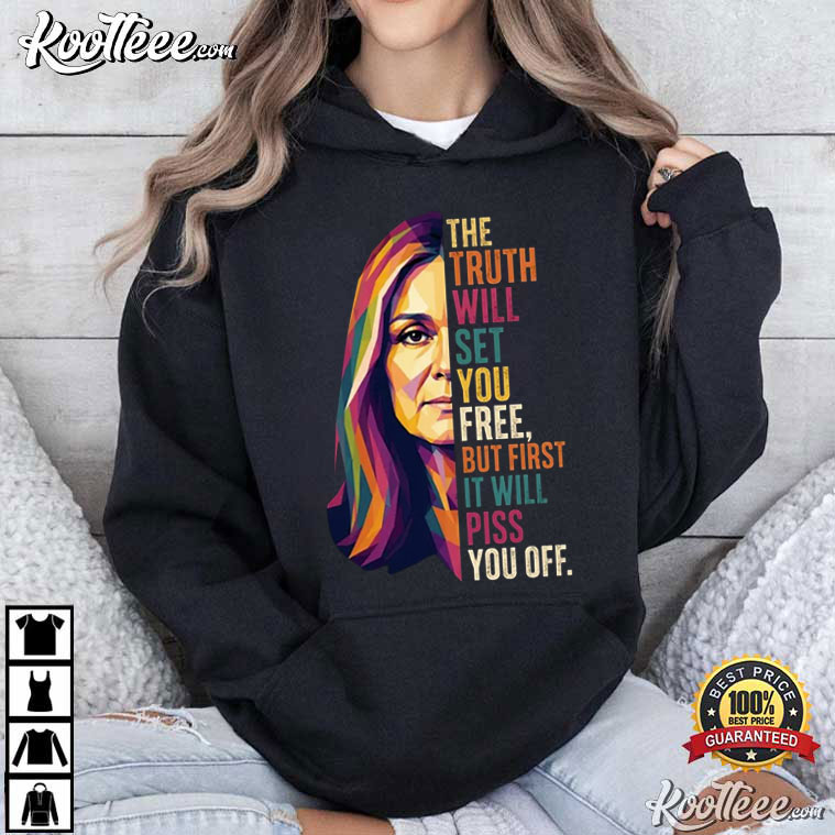Gloria Steinem The Truth Will Set You Free Feminist Icon T-Shirt Gloria Steinem The Truth Will Set You Free Feminist Icon T-Shirt