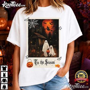 Tis The Season Vintage Halloween Ghosts Spooky Season T Shirt (4)