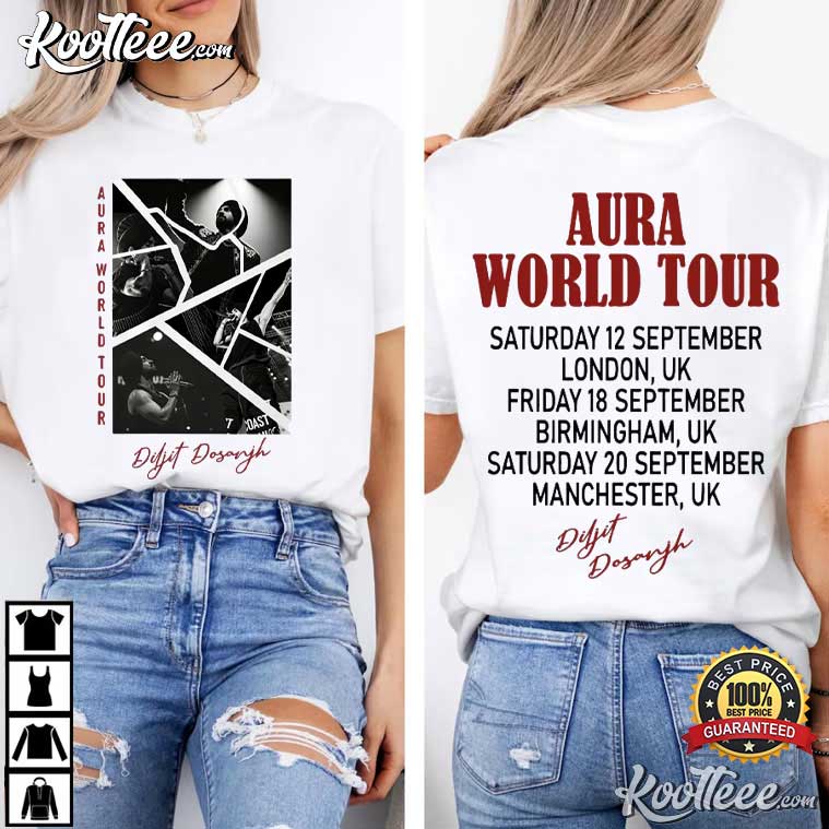 Diljit Dosanjh Aura World Tour 2026 Punjabi Music Lover T-Shirt Diljit Dosanjh Aura World Tour 2026 Punjabi Music Lover T-Shirt
