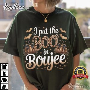 Halloween Pumpkin I Put The Boo In Boujee Spooky Season T Shirt (4)