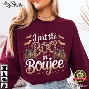Halloween Pumpkin I Put The Boo In Boujee Spooky Season T Shirt (1)