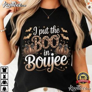 Halloween Pumpkin I Put The Boo In Boujee Spooky Season T Shirt (3)