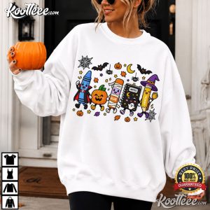 Spooky Teacher Halloween Cute School Supplies T-Shirt Spooky Teacher Halloween Cute School Supplies T Shirt (4)