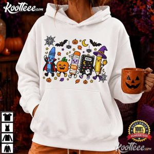 Spooky Teacher Halloween Cute School Supplies T-Shirt Spooky Teacher Halloween Cute School Supplies T Shirt (1)