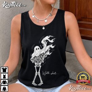 Well Shit Halloween Funny Skeleton Lost Balloon T Shirt (2)