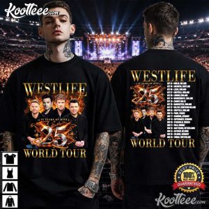 Westlife 25th Anniversary Tour 2026 Concert Top T Shirt (1)
