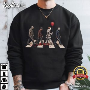 Horror Movie Villains Abbey Road Halloween Spooky T Shirt (4)