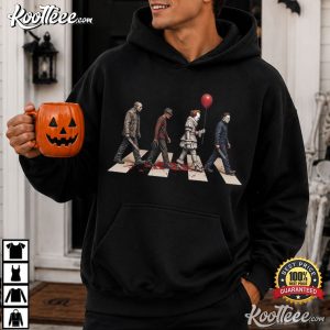 Horror Movie Villains Abbey Road Halloween Spooky T Shirt (3)
