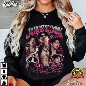 Jungkook BTS Pink Vintage Kpop Golden Fan T-Shirt Jungkook BTS Pink Vintage Kpop Golden Fan T Shirt (4)
